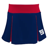 Ensemble deux pièces de pom-pom girl Royal New York Giants pour filles d'âge préscolaire, avec bloomer