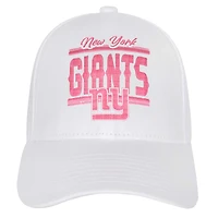 Girls Youth New York Giants All White Structured Adjustable Hat