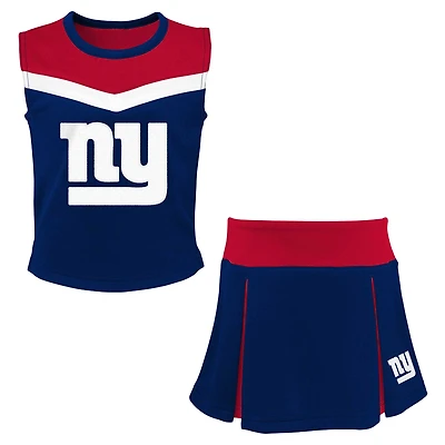 Ensemble de pom-pom girl deux pièces Royal New York Giants Spirit pour filles