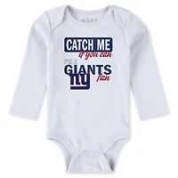 Infant & Newborn WEAR by Erin Andrews New York Giants Three-Piece Turn Me Around Bodysuits Pant Set
