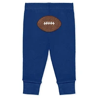 Infant & Newborn WEAR by Erin Andrews New York Giants Three-Piece Turn Me Around Bodysuits Pant Set