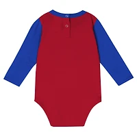 Ensemble body à manches longues et pantalon pour bébé Royal New York Giants Double Up