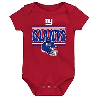 Infant New York Giants Play Day Three-Pack Bodysuit Set