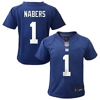Maillot de jeu Nike Malik Nabers Royal New York Giants pour enfant
