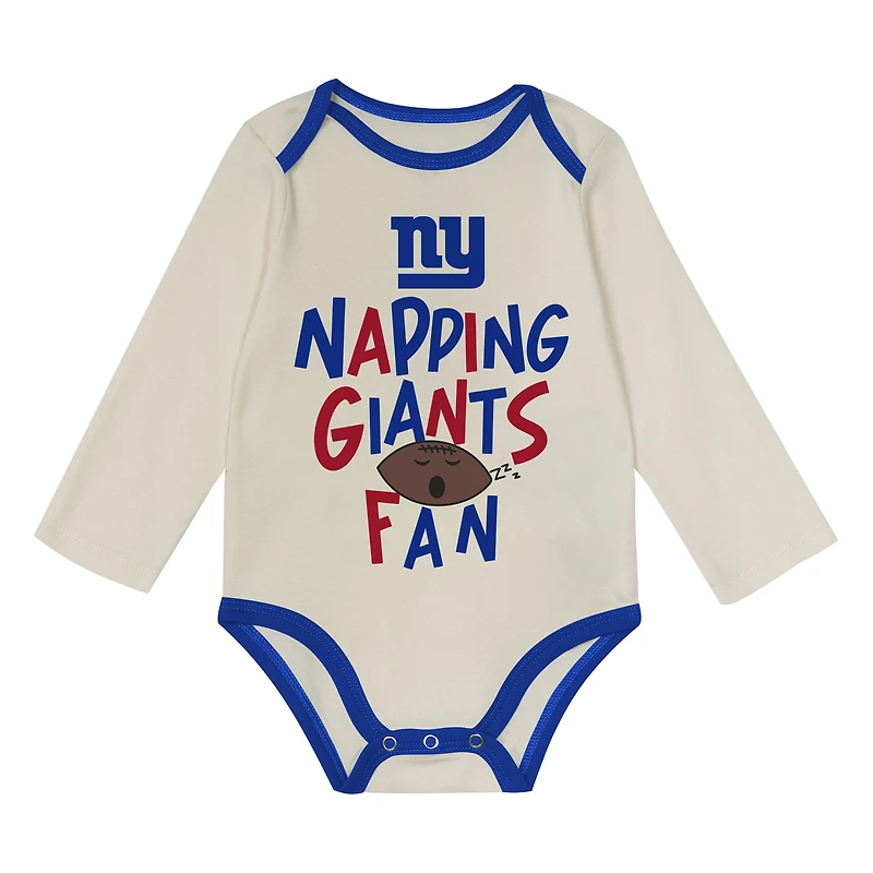Ensemble trois pièces Little Champ des New York Giants pour bébé Outerstuff