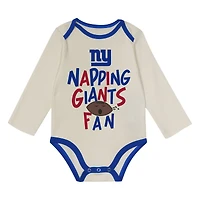 Ensemble trois pièces Little Champ des New York Giants pour bébé Outerstuff
