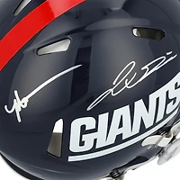 Casque Riddell Speed ​​Authentic rétro 1980-99 autographié par Jaxson Dart et Malik Nabers des Giants de New York