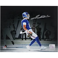 Jaxson Dart New York Giants Autographed 8" x 10" Touchdown Spotlight Photograph