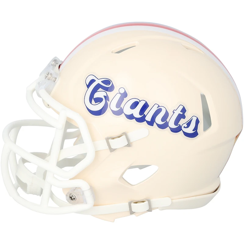 Casque Riddell Retro Speed ​​Mini autographié par Jaxson Dart des Giants de New York