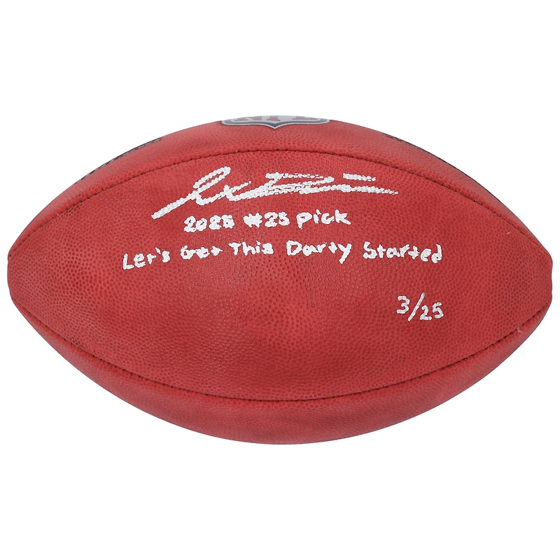 V106832 Giants Jaxson Dart New York Giants Ballon de football couleur autographié Duke avec plusieurs inscriptions - Édition limitée à 25 0 Jaxson Dart AUT FOOTBALL 45772 AUTBALFTB FTBLDA0101