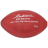 V106832 Giants Jaxson Dart New York Giants Ballon de football couleur autographié Duke avec plusieurs inscriptions - Édition limitée à 25 0 Jaxson Dart AUT FOOTBALL 45772 AUTBALFTB FTBLDA0101