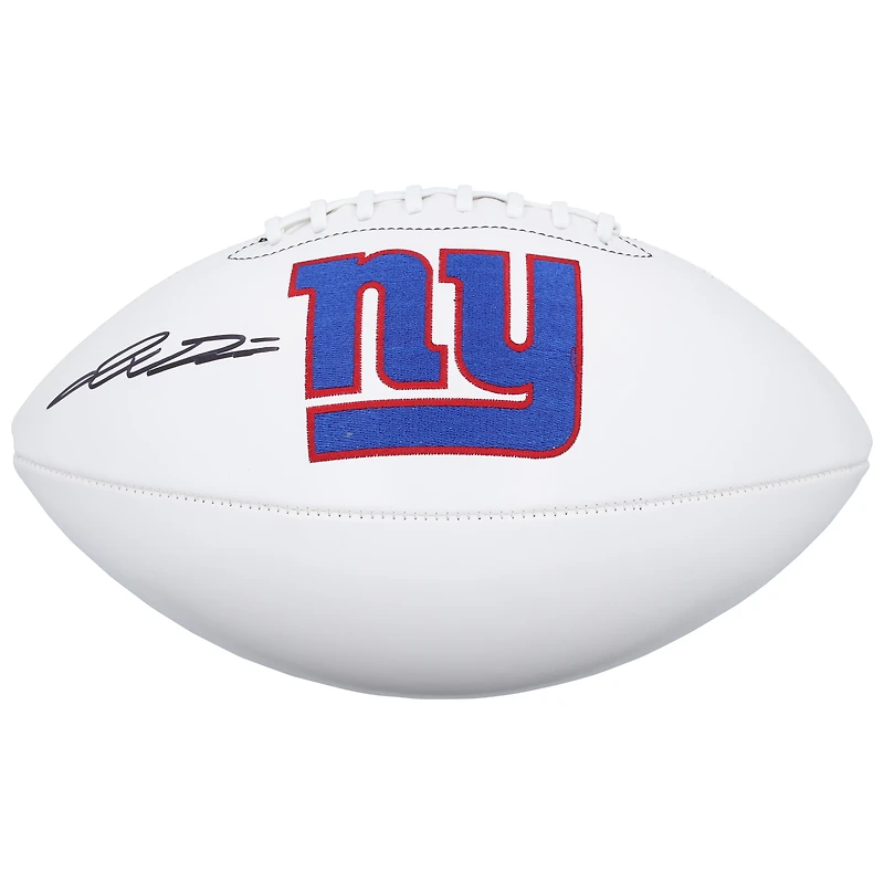 Jaxson Dart New York Giants Autographed Wilson White Panel Football