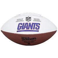 Jaxson Dart New York Giants Autographed Wilson White Panel Football