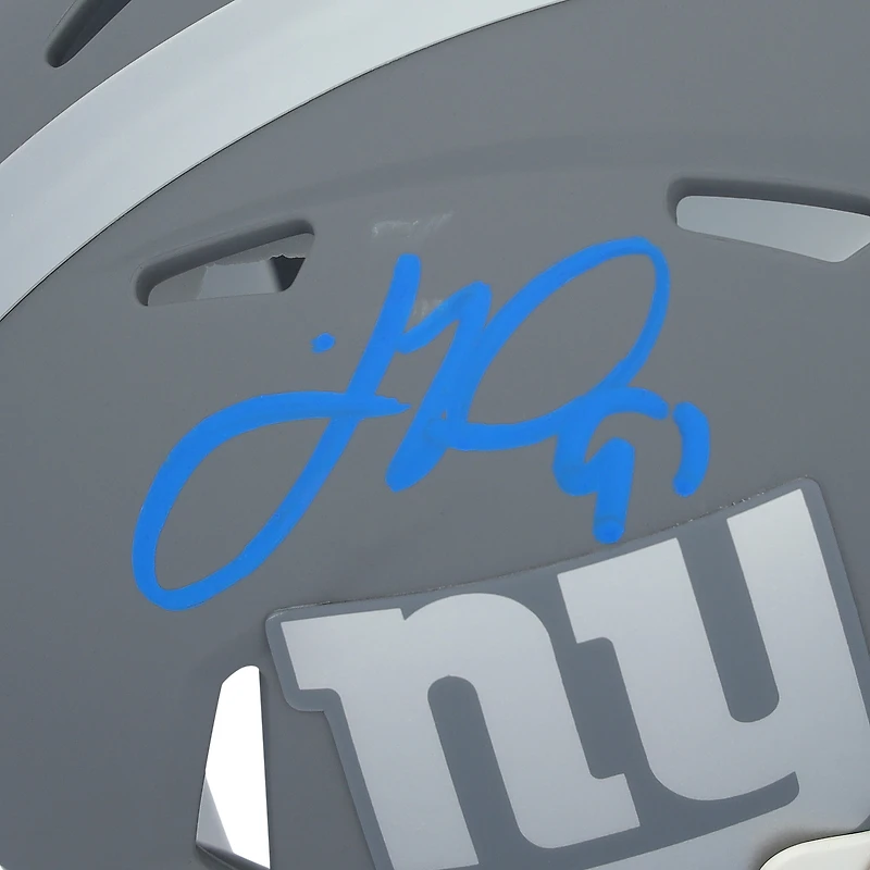Casque Riddell Slate Speed Mini autographié par Justin Tuck des New York Giants