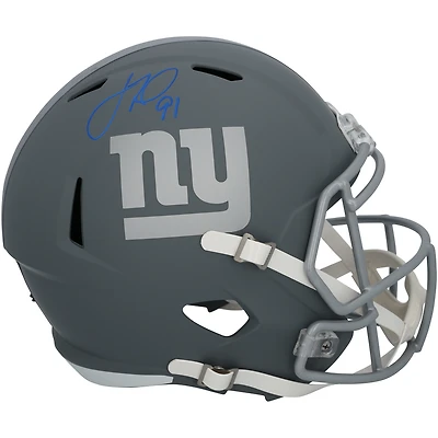Réplique du casque Riddell Slate Speed autographié par Justin Tuck des New York Giants