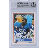 Lawrence Taylor New York Giants Autographié 1983 Topps #133 Beckett Fanatics Witnessed Authenticated Card