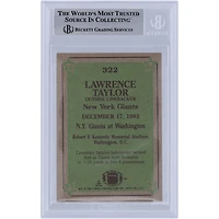 Lawrence Taylor New York Giants Autographed 1984 Topps #322 Beckett Fanatics Witnessed Authenticated Card