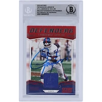 Lawrence Taylor New York Giants Autographié 2019 Panini Score Defenders Jersey Relic #D-14 Beckett Fanatics Witnessed Authenticated Card