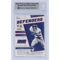 Lawrence Taylor New York Giants Autographié 2019 Panini Score Defenders Jersey Relic #D-14 Beckett Fanatics Witnessed Authenticated Card