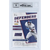 Lawrence Taylor New York Giants Autographié 2019 Panini Score Defenders Jersey Relic #D-14 Beckett Fanatics Witnessed Authenticated 10 Card