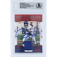 Lawrence Taylor New York Giants Autographié 2019 Panini Score Defenders Jersey Relic #D-14 Beckett Fanatics Witnessed Authenticated 10 Card
