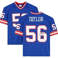 Lawrence Taylor New York Giants Autographed Mitchell & Ness Blue Replica Jersey