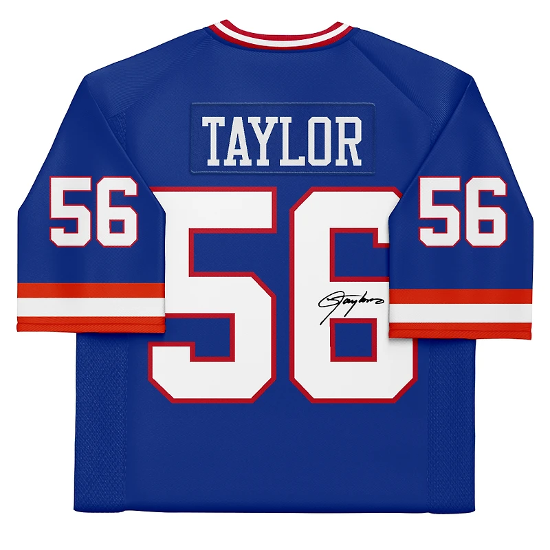 Lawrence Taylor New York Giants Autographed Mitchell & Ness Blue Replica Jersey