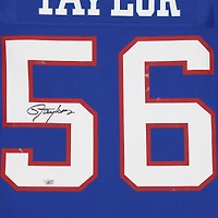 Maillot authentique autographié Mitchell & Ness Royal 1986 des New York Giants par Lawrence Taylor