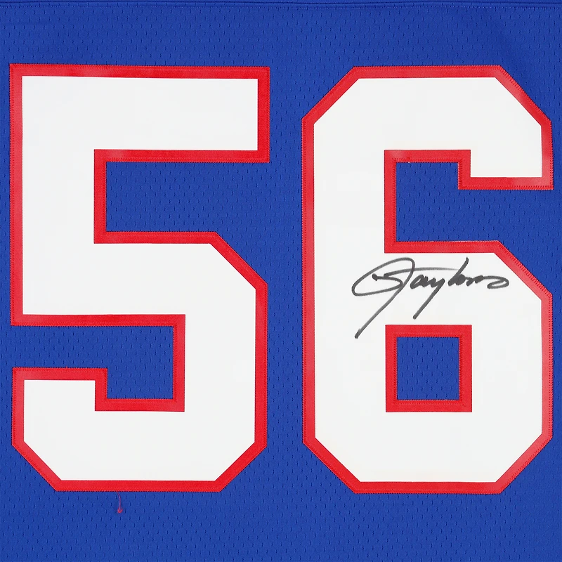 Maillot Royal Mitchell & Ness Legacy autographié par Lawrence Taylor des Giants de New York