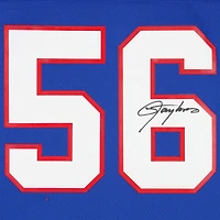 Maillot Royal Mitchell & Ness Legacy autographié par Lawrence Taylor des Giants de New York