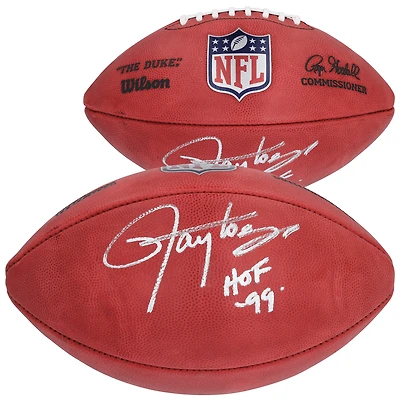 Lawrence Taylor New York Giants Autographed Wilson Duke Full Color Football with "HOF 99" Inscription