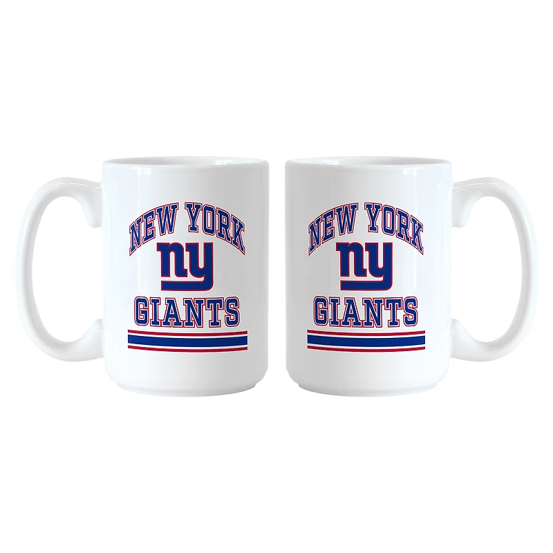 Logo Brands New York Giants 15oz. Current & Throwback Mug Set