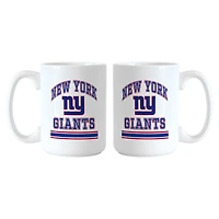 Logo Brands New York Giants 15oz. Current & Throwback Mug Set
