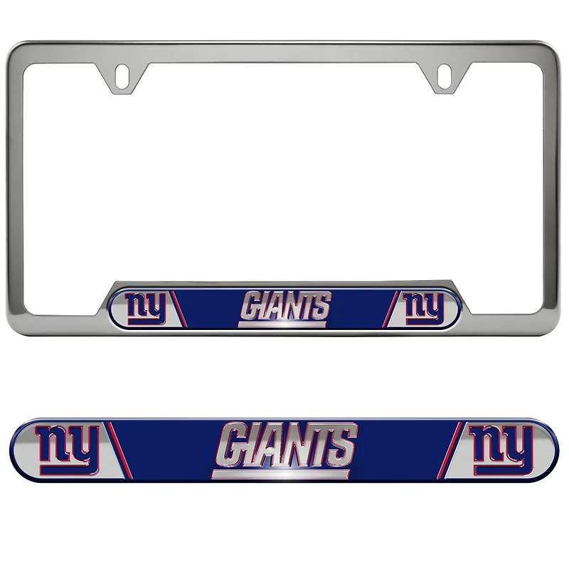 Cadre de plaque d'immatriculation en relief Logo Brands New York Giants