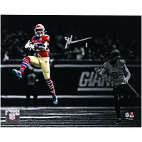 Malik Nabers New York Giants Autographed 8" x 10" Leaping Catch Photograph