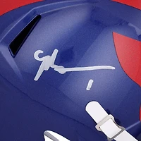 Casque réplique autographié Riddell 2024 Alternate Speed ​​par Malik Nabers des New York Giants