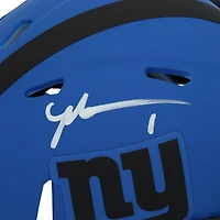 V106832 Giants Malik Nabers New York Giants Autographié Riddell Rave Speed ​​Mini Casque Malik Nabers AUT MINI CASQUE 45831 AUTEQPHEL MHLTNA0025 #5
