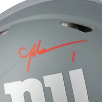 Casque Riddell Slate Speed authentique dédicacé par Malik Nabers des New York Giants