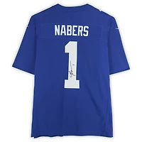 Malik Nabers New York Giants Autographed Royal Nike Vapor F.U.S.E. Limited Jersey