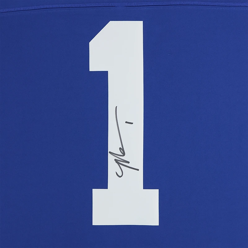 Malik Nabers New York Giants Autographed Royal Nike Vapor F.U.S.E. Limited Jersey