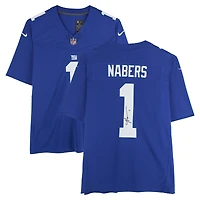 Maillot Nike Vapor F.U.S.E. Royal dédicacé par Malik Nabers des New York Giants