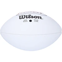 Ballon de football américain Wilson à panneau blanc autographié par Malik Nabers des Giants de New York, édition spéciale 100e saison.