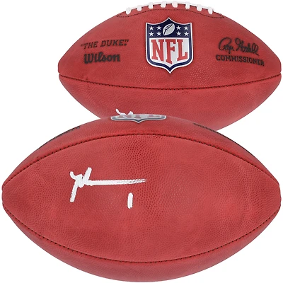 Malik Nabers New York Giants Autographed Wilson Duke Full Color Football