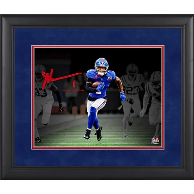 Malik Nabers New York Giants Facsimile Signature Framed 11" x 14" Spotlight Photograph
