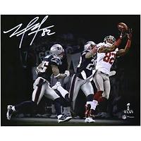 Photographie autographiée de Mario Manningham des New York Giants, 8" x 10", prise de vue en vedette du Super Bowl XLVI