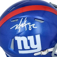 Casque Riddell Speed ​​Mini autographié par Mario Manningham des New York Giants