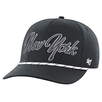 Men's '47 Black New York Giants Overhand Speckle Hitch Adjustable Hat