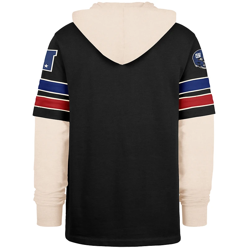 Men's '47  Black New York Giants Split Zone Cornerback Duo Hoodie