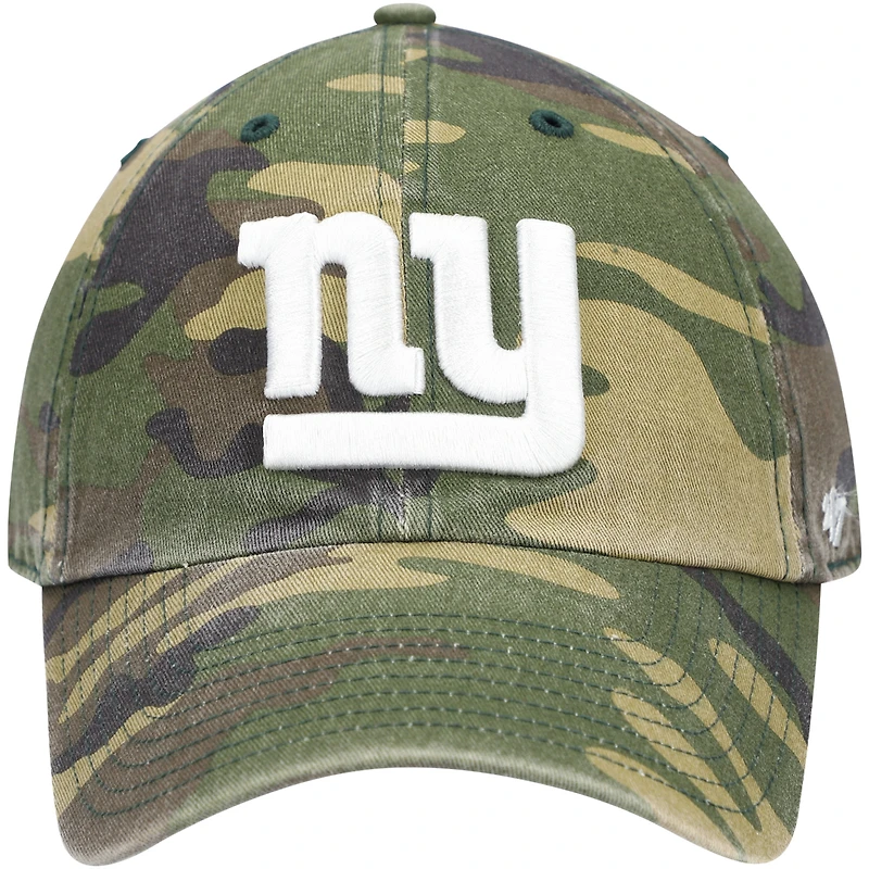 Men's '47 Camo New York Giants Woodland Logo Clean Up Adjustable Hat