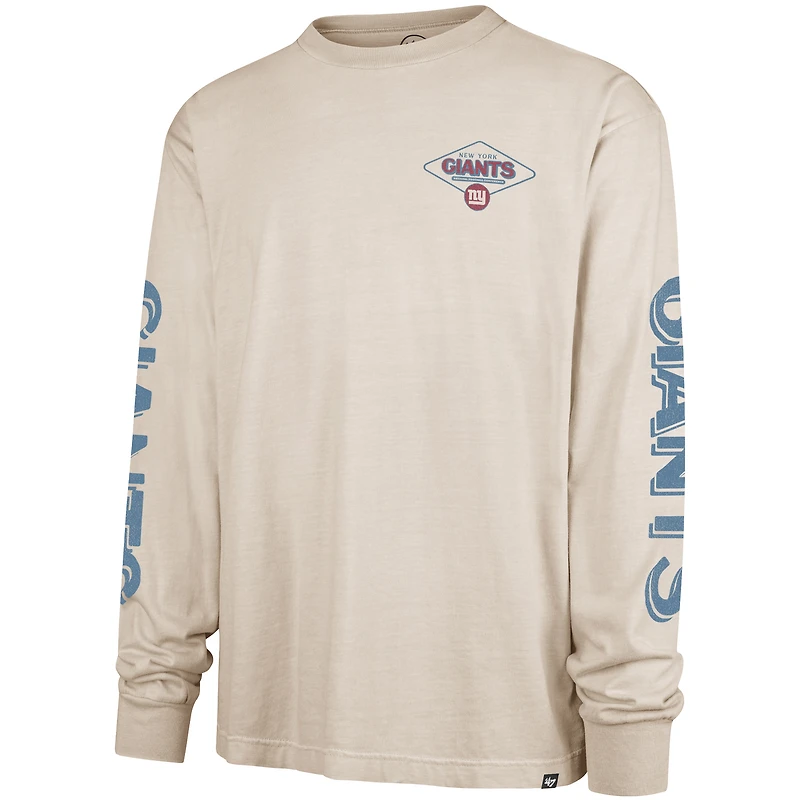 T-shirt à manches longues crème « 47 » pour homme des New York Giants, Cairn Ravine Foundation